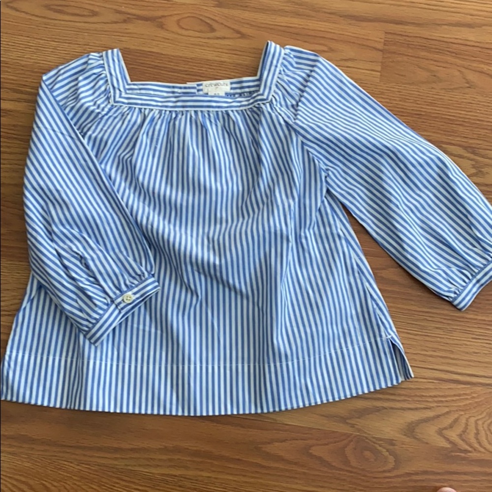 Girls Crewcuts 3/4 Sleeve Blouson Top